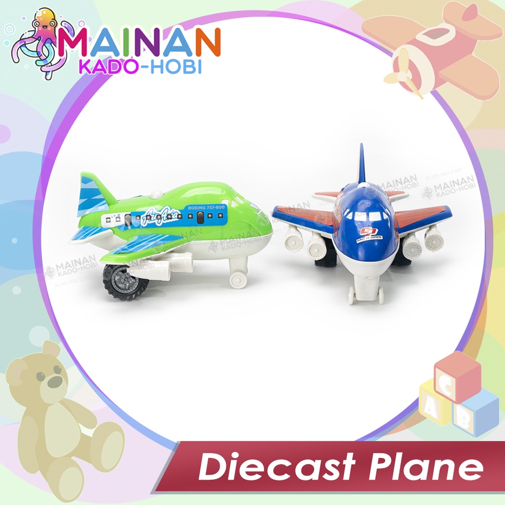 KADO MAINAN ANAK MINIATUR DIECAST KENDARAAN AIR BUS PESAWAT TERBANG