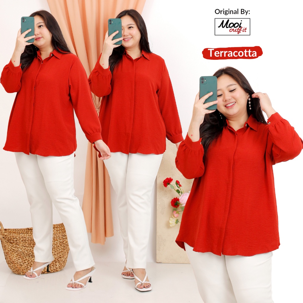 Kemeja Oversize Wanita Crinkle