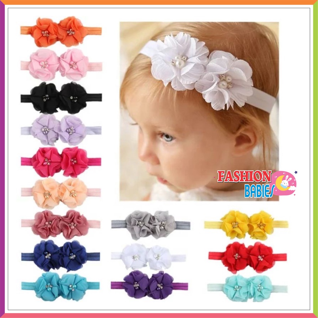 BANDANA IMPORT 2 FLOWER PEARL ❤ Fashionbabies ❤