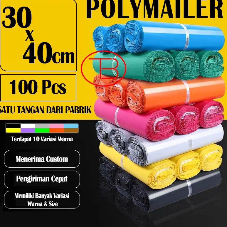 

ね Plastik Packing Baju / Polymailer Olshop LDPE 30X40CM Glossy Isi 100Pcs Lem Perekat Termurah Grosir TERMURAH 87B