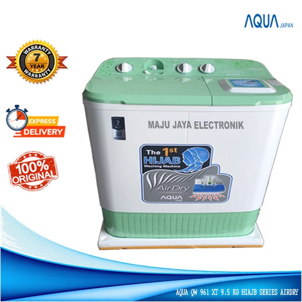 Mesin Cuci 2 Tabung AQUA QW 961 XT 9.5 KG Hijab Airdry Water Selector