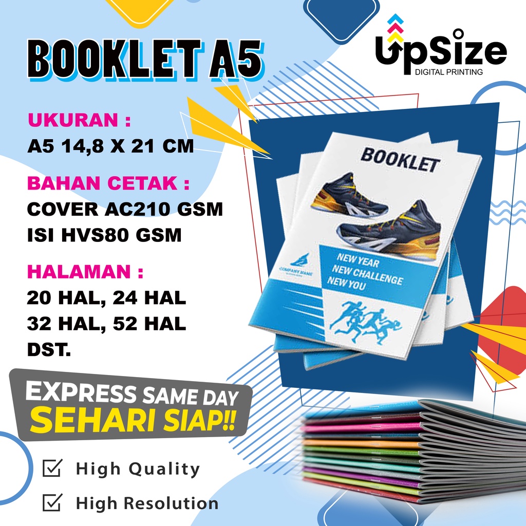 

EXPRESS CETAK COMPANY PROFILE, PANDUAN, ANNUAL REPORT, BUKU UKURAN A5 ( 14.8 x 21 Cm ) - SAMEDAY / ISNTANT