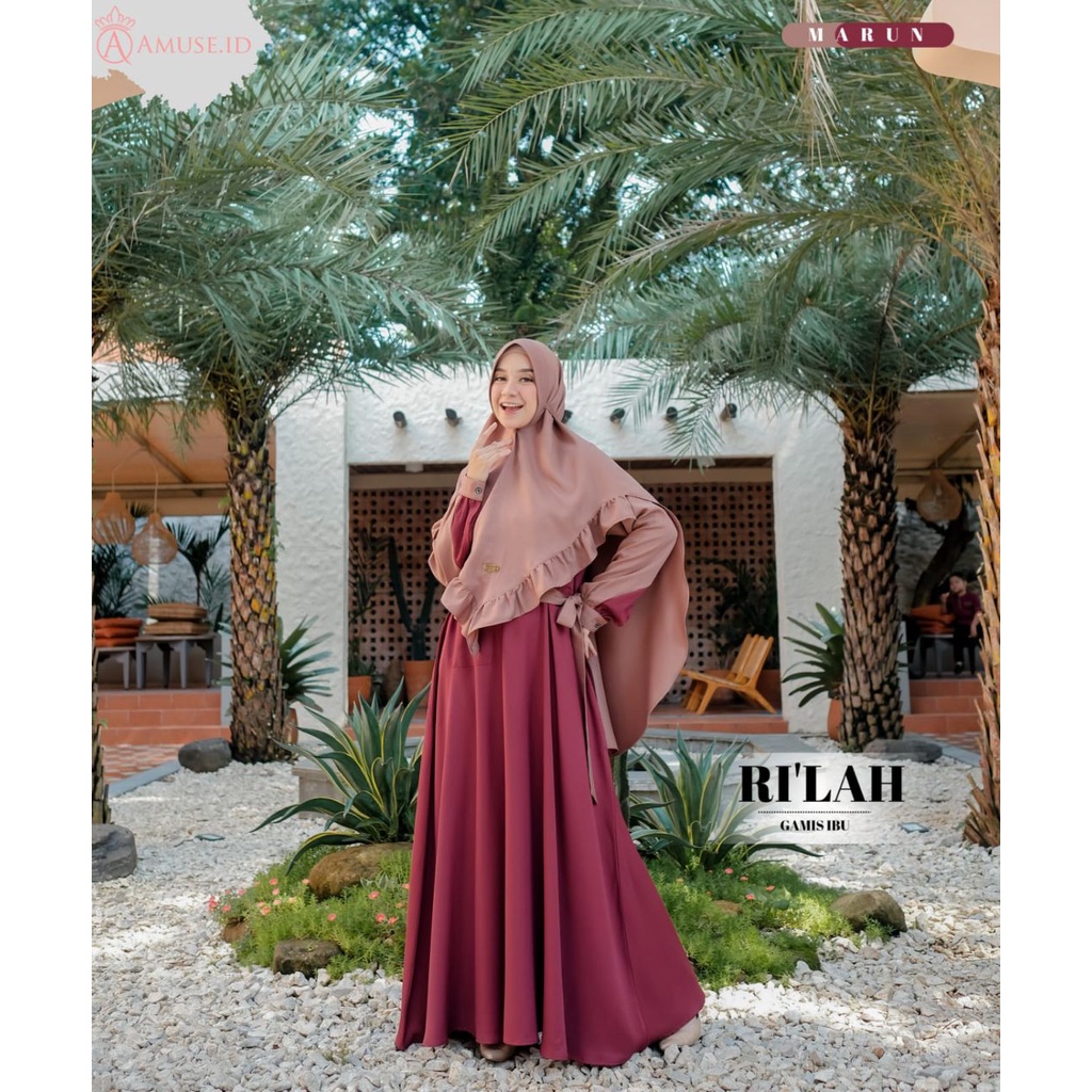 TERBARU GAMIS SET KHIMAR RI'LAH BY AMUSE