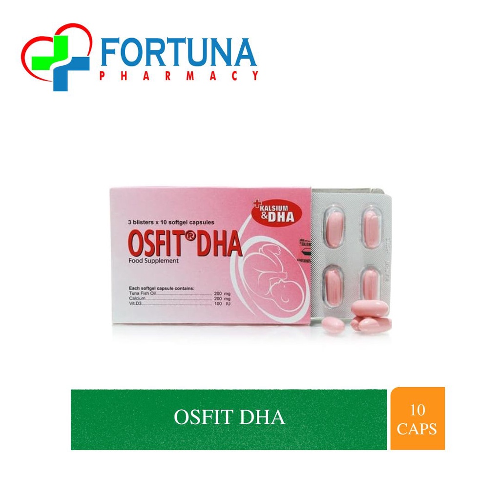 OSFIT DHA 1 STRIP ISI 10 SOFTGEL CAPSUL  SUPLEMEN UNTUK IBU HAMIL