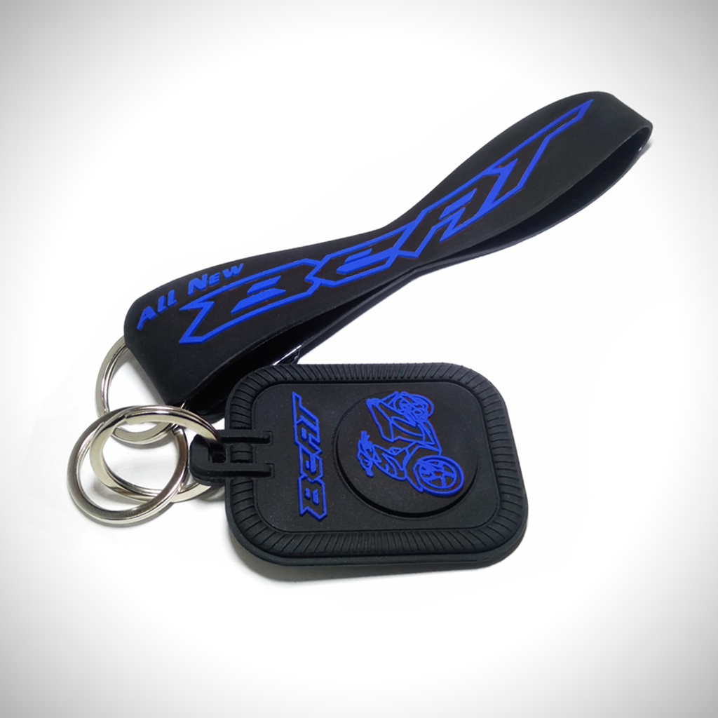 BEAT RUBBER ELASTIC KEYCHAIN RING VARIASI GANTUNGAN KUNCI MOTOR BEAT
