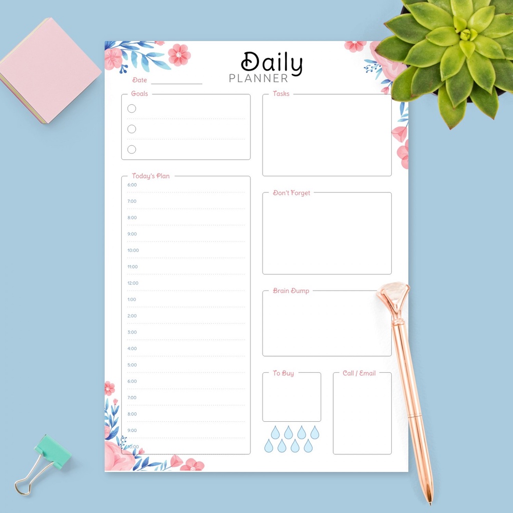 

[DOKI] 10 Lembar Habit Tracker Binder Planner/ To Do list/ Daily Planner/ Weekly Planner - TDL030