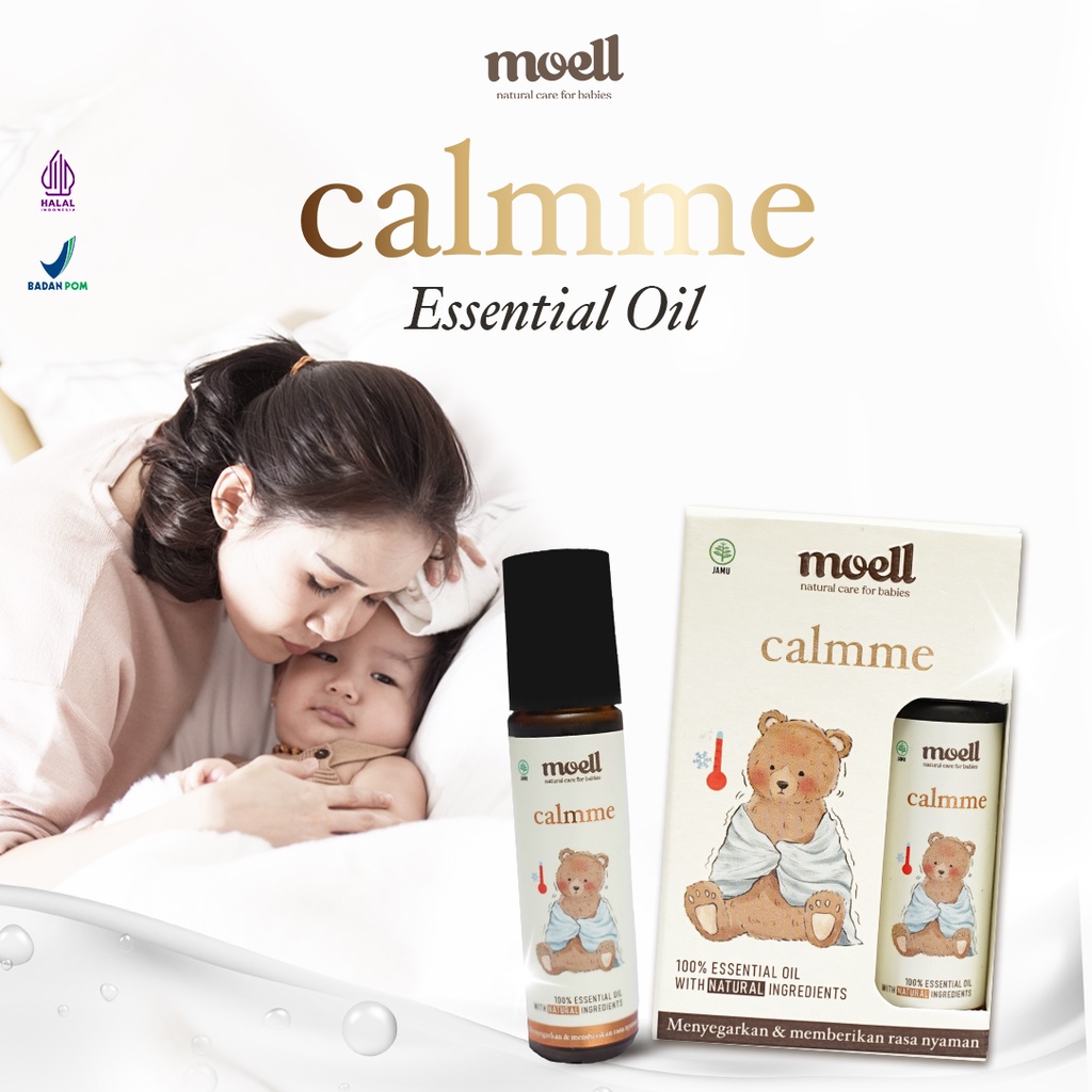 Moell Calmme Natural Essential Oil - Pereda Demam Pada Anak - BPOM