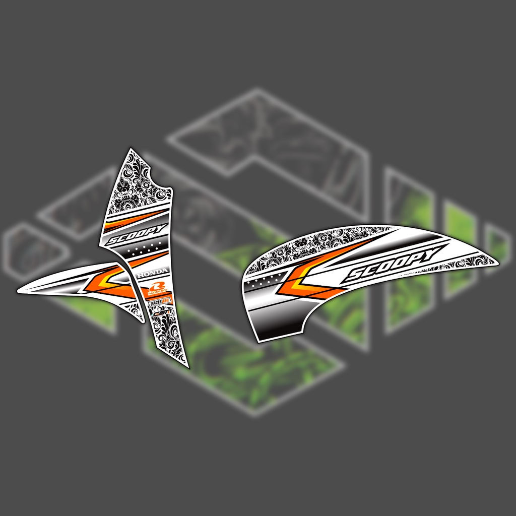 Stiker Striping Variasi Honda Scoopy FI / Stiker Variasi Decal Honda Scoopy 2014-2015
