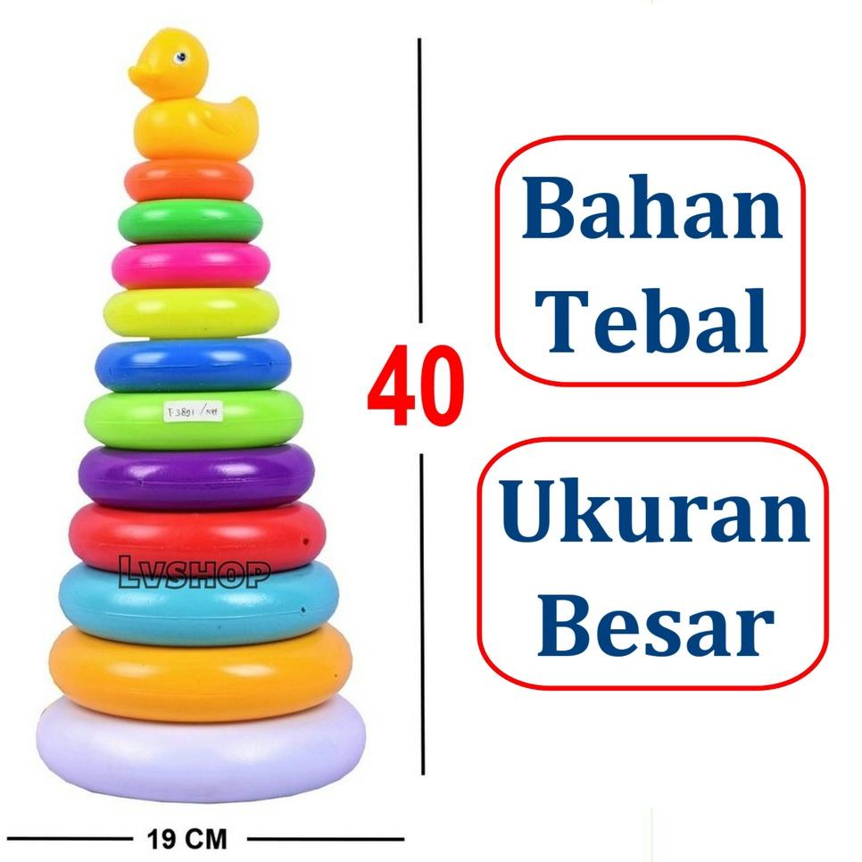 STACKING RING DONAT SUSUN DONUT BEBEK SUSUN MAINAN ANAK JUMBO MENARA STACKING DUCK BESAR JUMBO HARGA