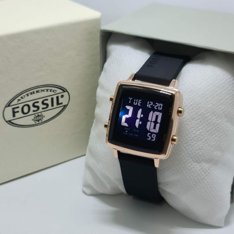 Jam Tangan Fossl Digital Tahan Air Rubber Pria Kasual Bisa COD