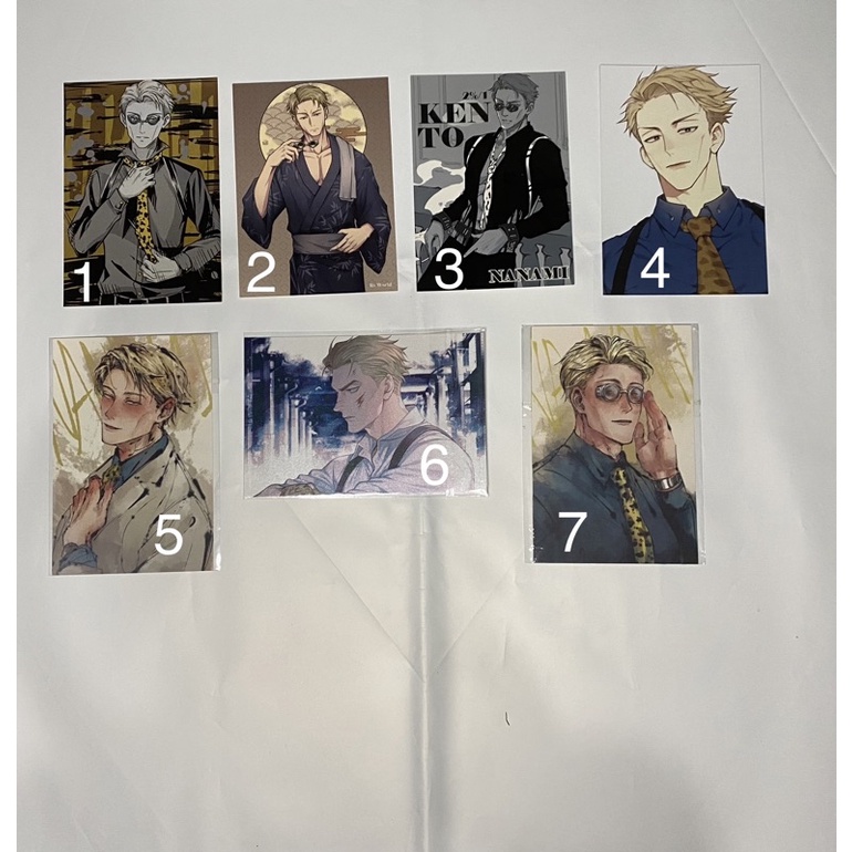 POSTCARD POSCARD FANART NANAMI KENTO JUJUTSU KAISEN JJK BY MAGIC POSTCARD 99OODS ONEGINGEK NANAMI KI