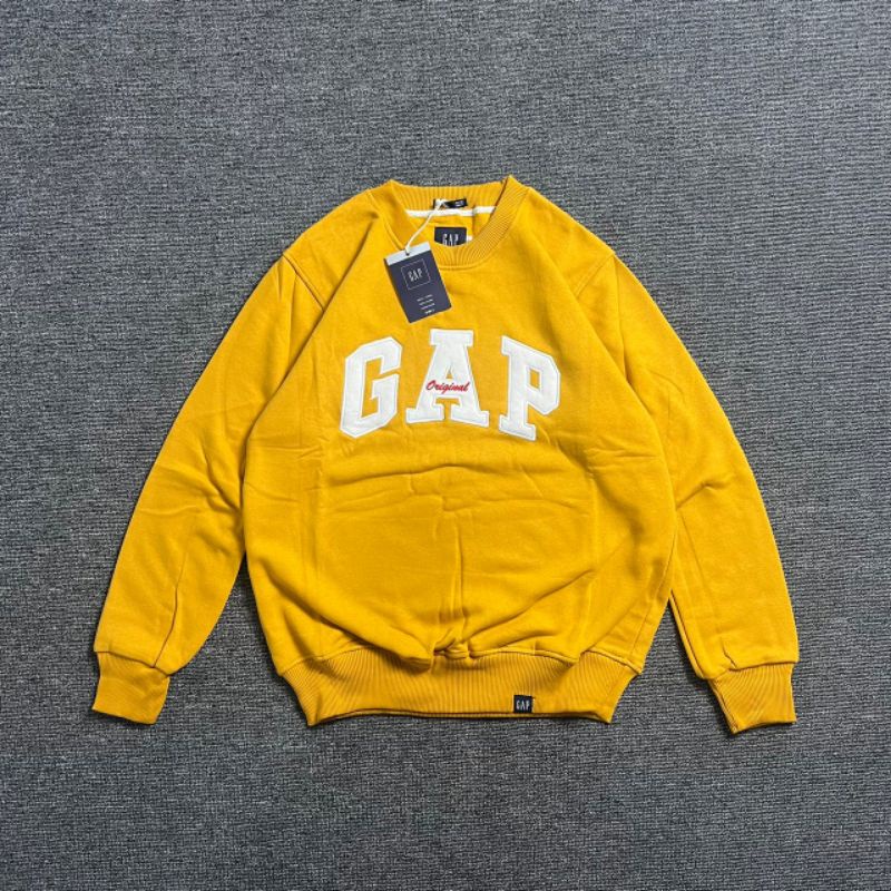 sweater crewneck gap original yellow