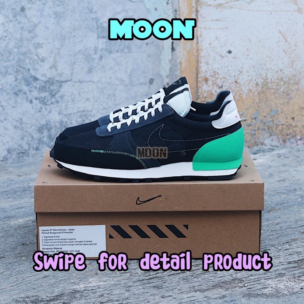 NIKE DBREAK TYPE BLACK MENTA SNEAKERS SHOES ORIGINAL RESMI