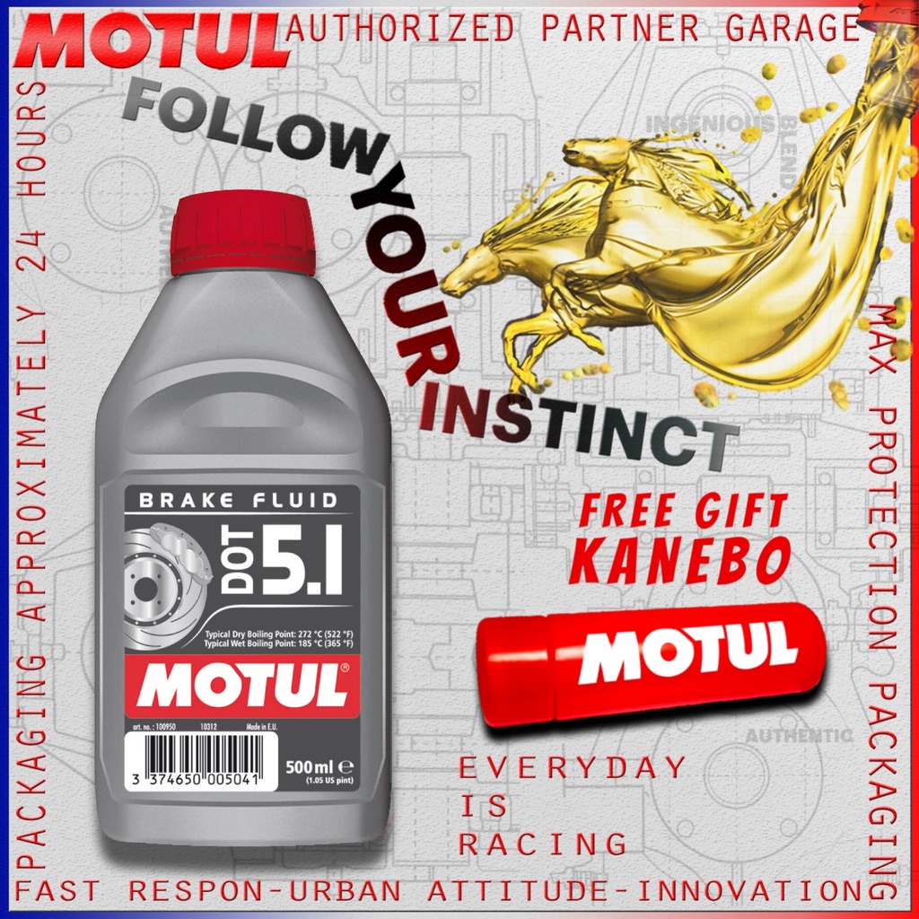 MOTUL BRAKE FLUID RACING DOT 3&amp;4 DOT 5.1 DOT 4  500 ml MINYAK REM RACING OLI MOTOR IMPORT ORIGINAL