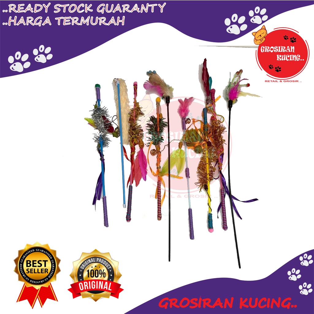 Mainan Kucing Cat Toys Stick Kucing Bulu Lonceng