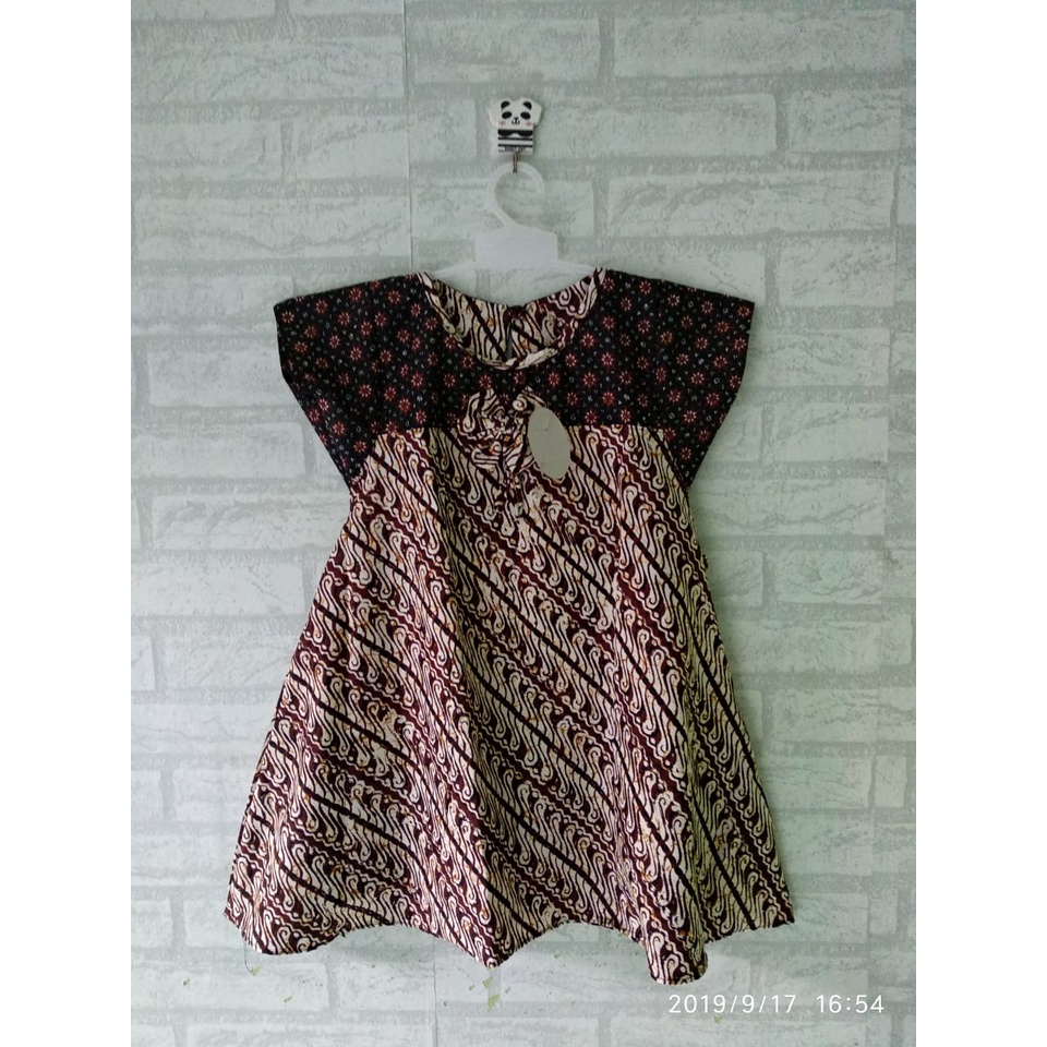 Dress batik anak size M usia 4-5,5th