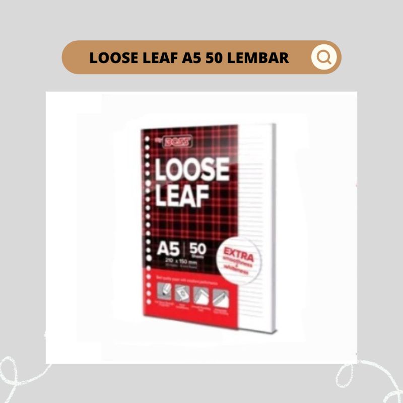 

LOOSE LEAF BIGBOSS A5 50 PUTIH