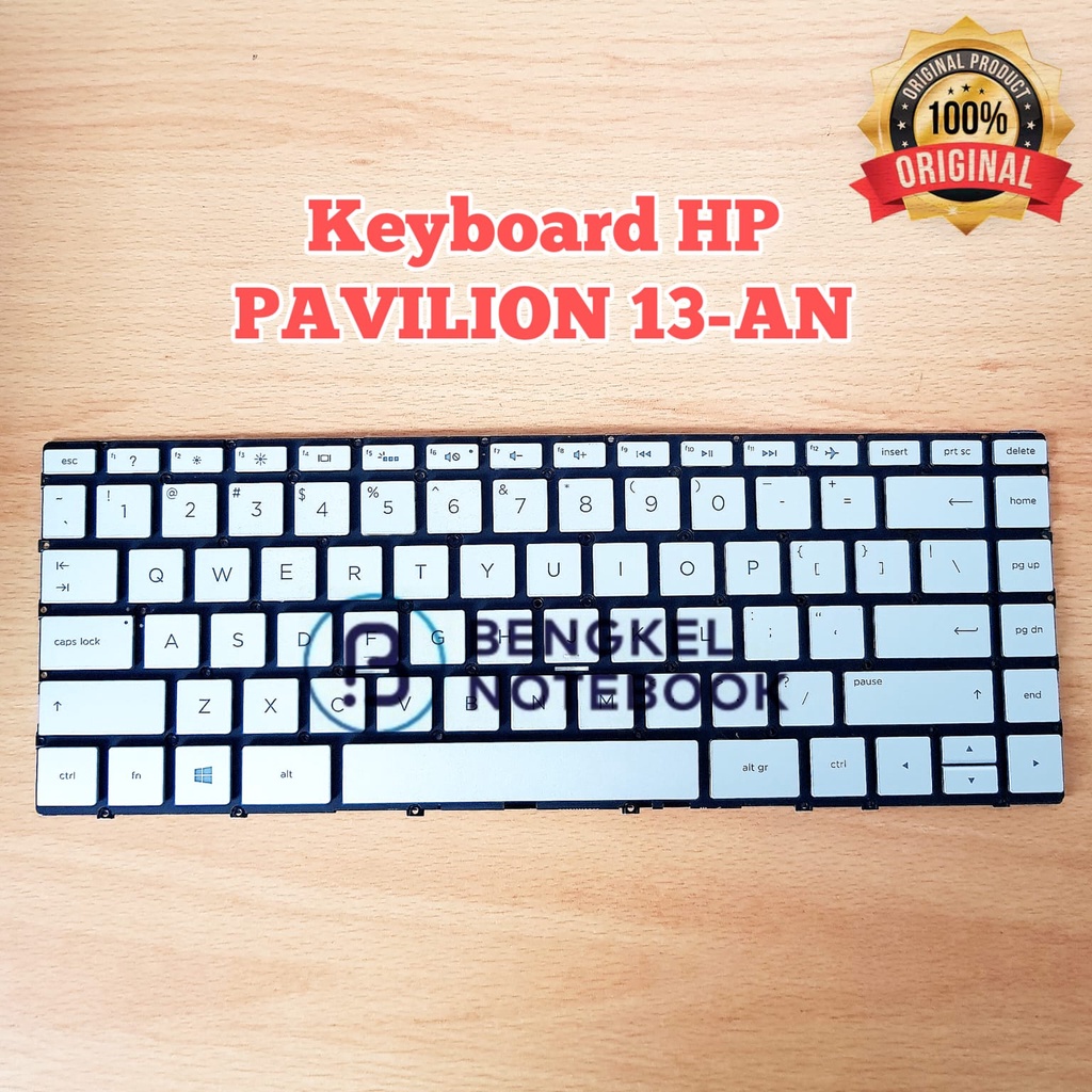 Keyboard HP Pavilion 13-AN0030WM 13-AN 13-AN0031WM 13-AN0010NR Silver Backlight