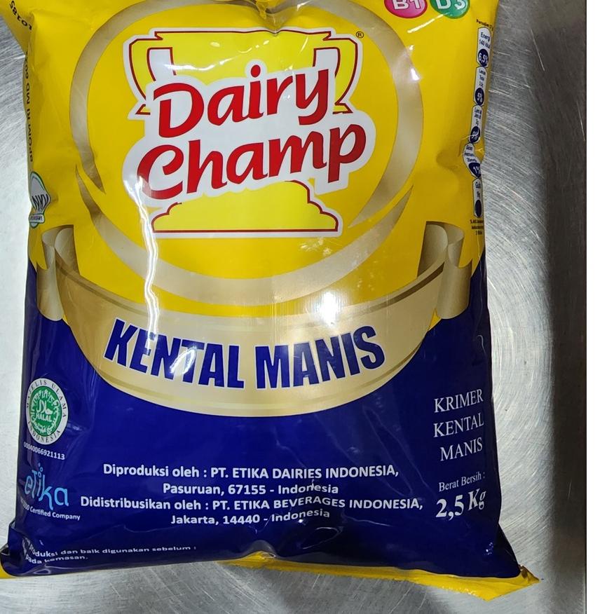 

☎ susu dairy champ 2.5 kg bantal / pouch susu kental 2.5kg ۝