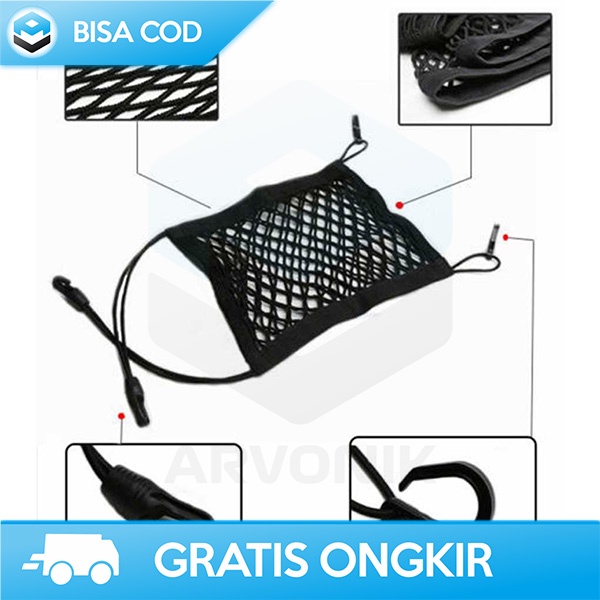 JARING NET TEMPAT PENYIMPANAN BARANG MOBIL STORAGE ORGANIZER SERBAGUNA