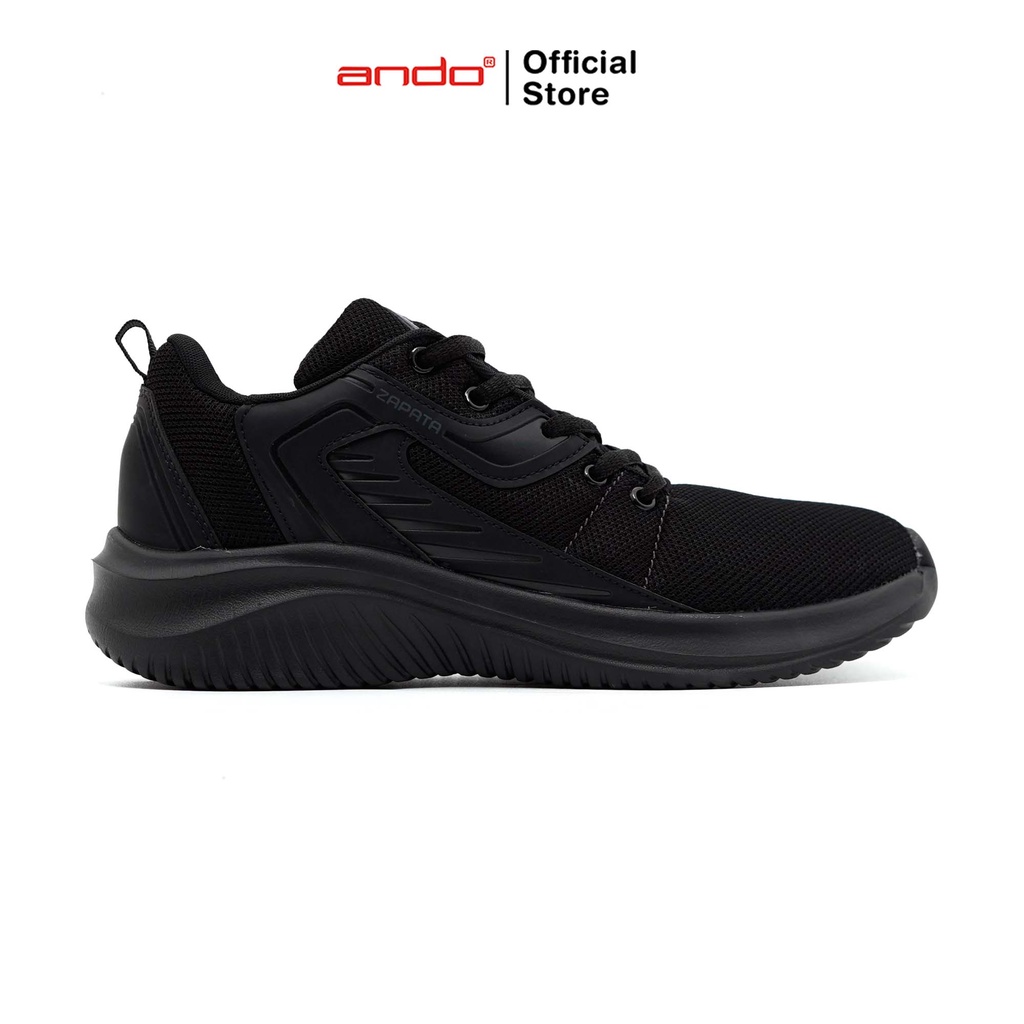 Ando Official Sepatu Sneakers Zapata Pria Dewasa - Hitam/Hitam