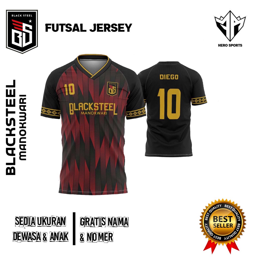 Jersey Blacksteel Manokwari Full Printing