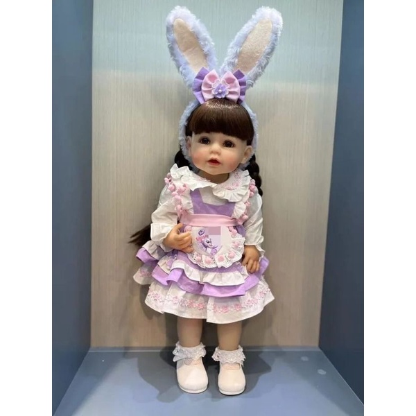 Ready depan Boneka Reborn Baby 55 cm Full Silikon Bisa Mandi Premium