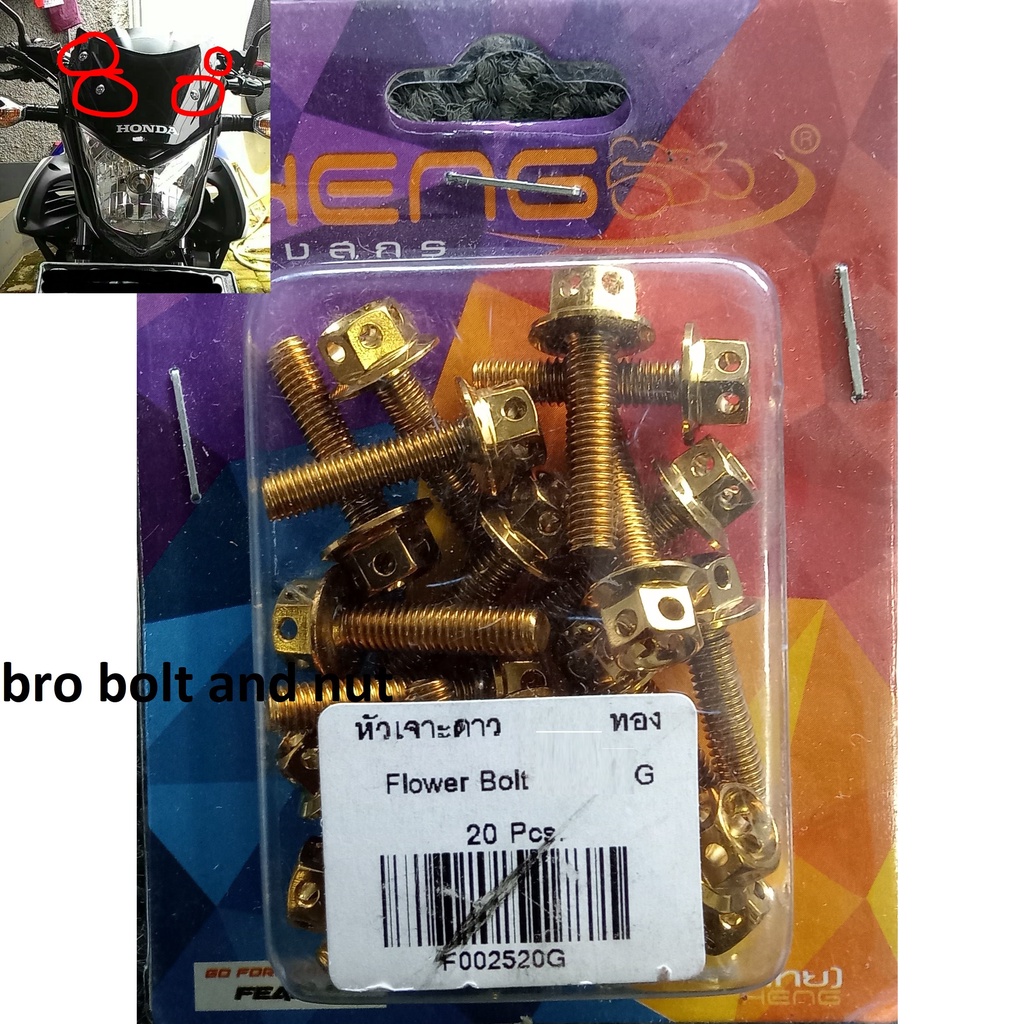 Baut Probolt Stenliss Visor Honda Tiger Revo Original Heng Thailand