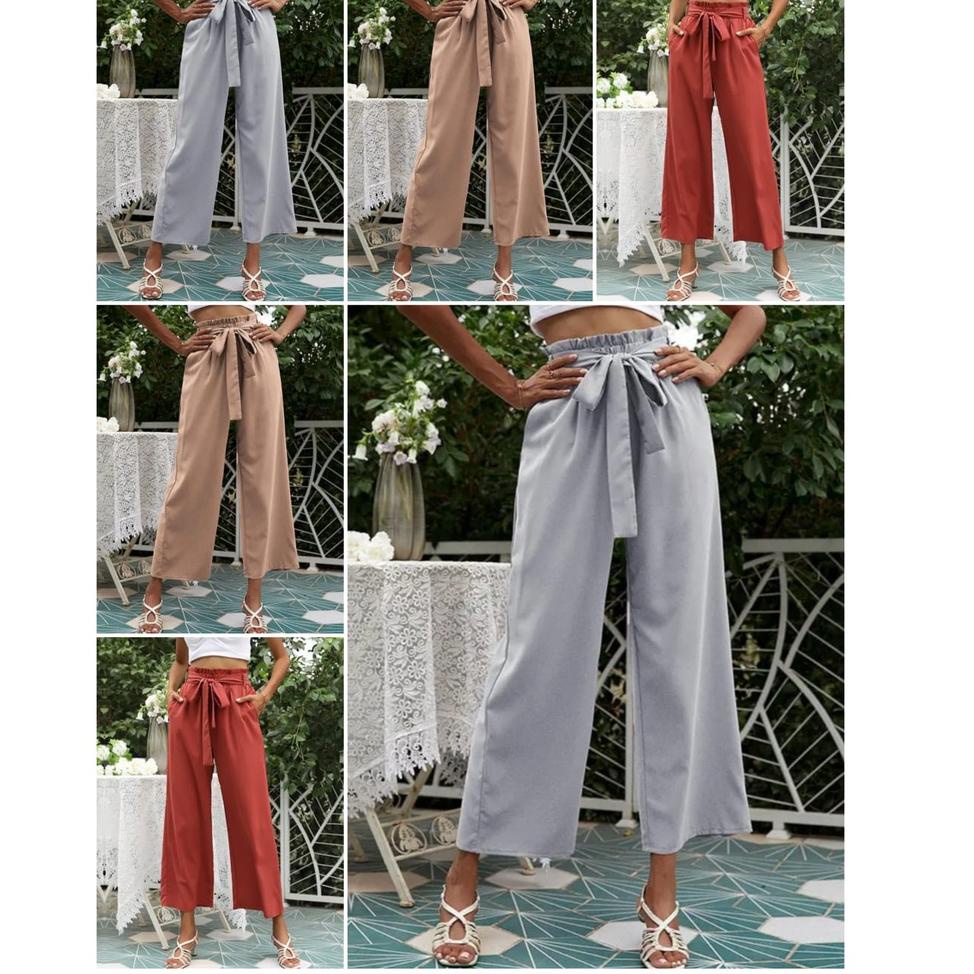 SALE PROMO Kowama Palazo Pants HIGHWAIST KULOT KEKINIAN CELANA WANITA TERLARIS CELANA LINEN