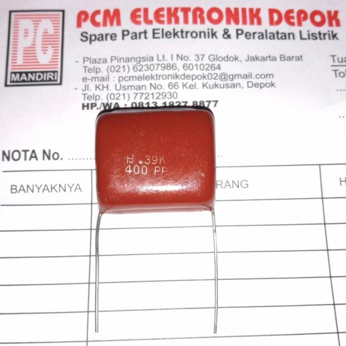 Milar 394J400V 394J 400V 394 400 390nF 390 nF Mylar Capacitor pcmelektrob9090 Buru Order