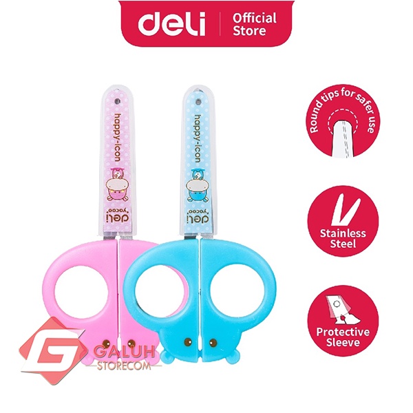 

Deli Gunting Student Scissors 6032 Hippo