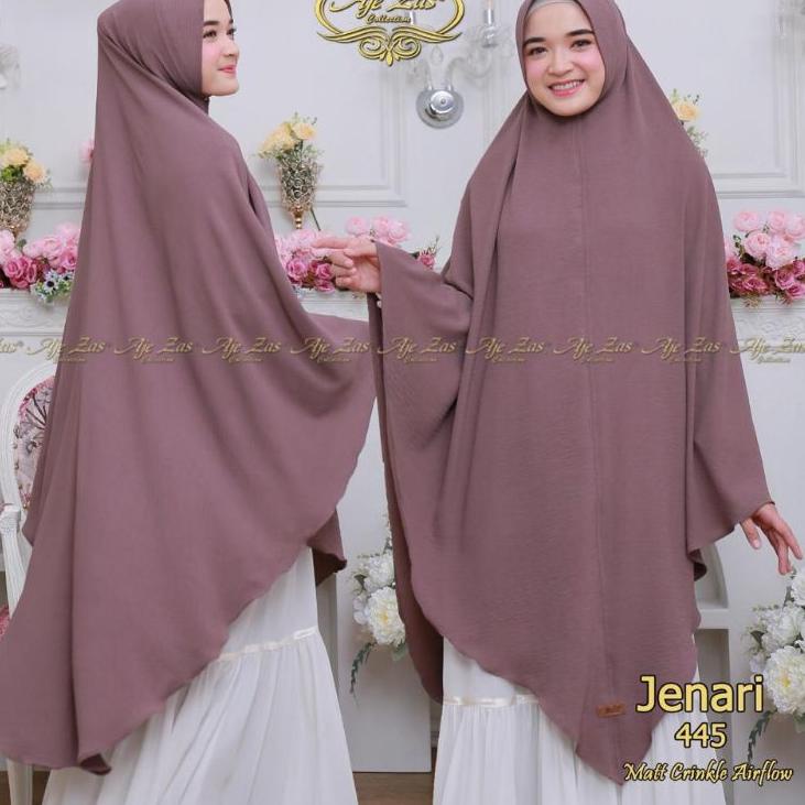 ⅎ Aje zas//Khimar Jenari Ori Aje zas / Bergo cringkel / Bergo instan crinkle / khimar jumbo jilbab i