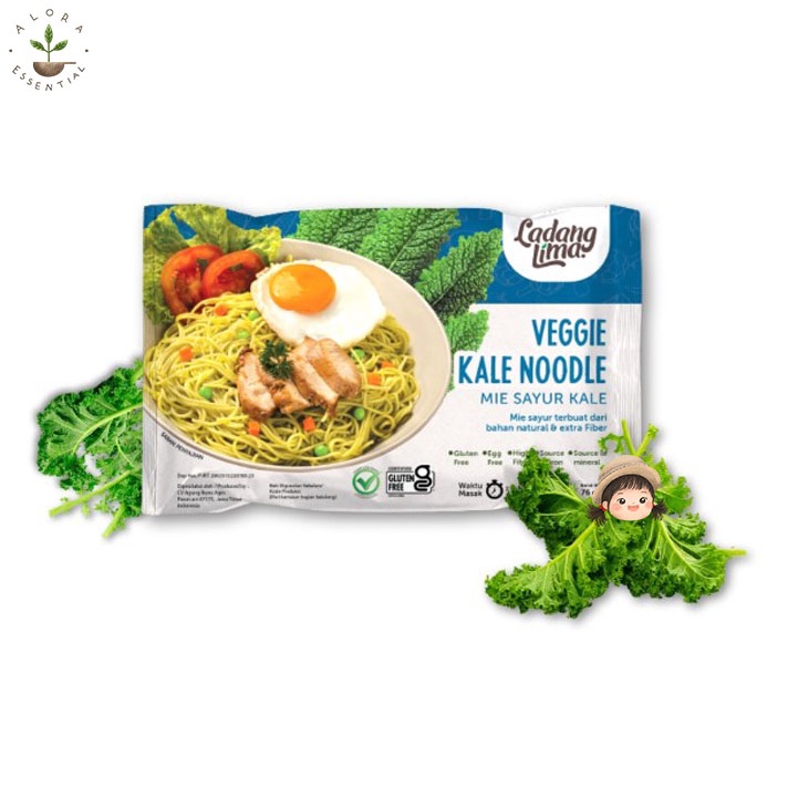 Ladang Lima Mie Sayur Kale 76gr - Veggie Noodle Kale 76gr