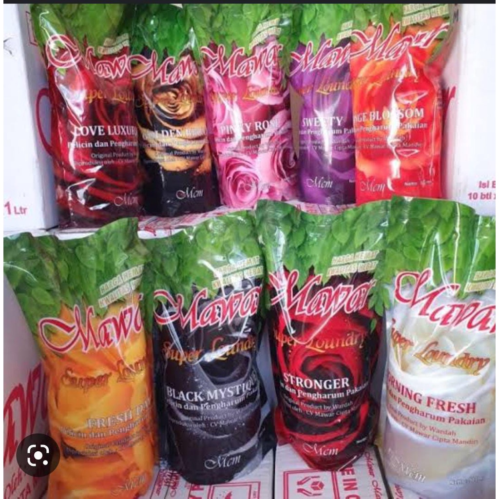 Mawar Super Laundry 990ml ekstra 10% | Pewangi Pelicin Pakaian Mawar Reffil | Parfum Laundry pakaian