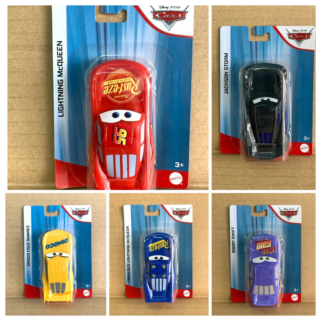 Disney Cars Value Pack Mcqueen/Cruz Ramirez/Jackson Storm/Fabulous/Bobby Swift - 7 CM