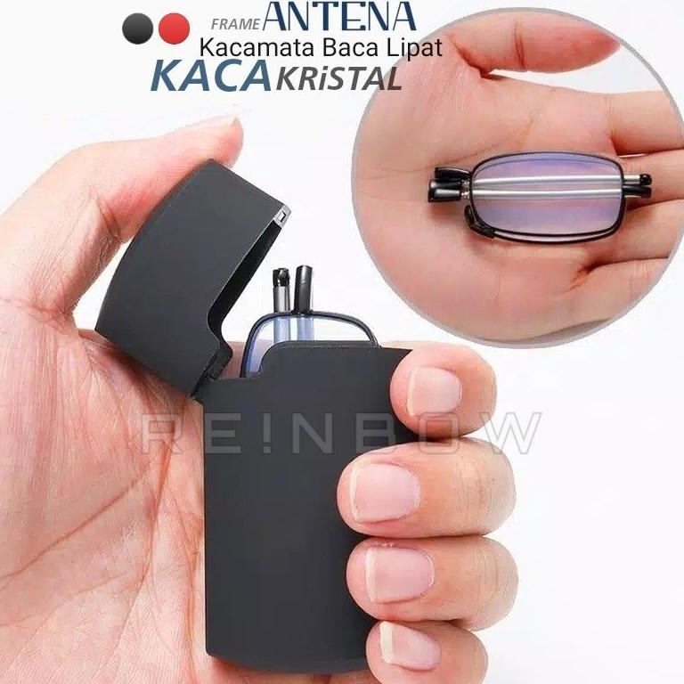 Kacamata Baca Lipat Premium Frame Telescopic Lensa Kaca SALE TERBATAS