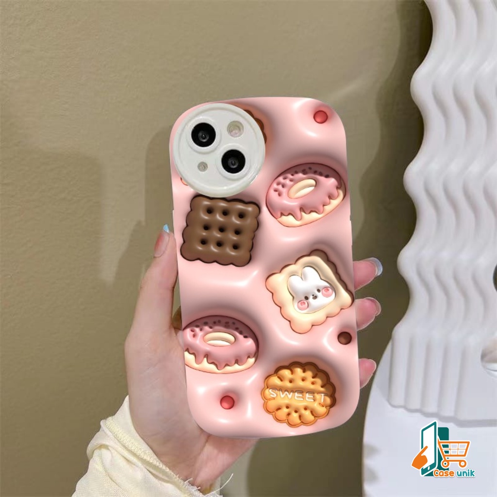 SS146 SOFTCASE MOTIF COOKIES AKSEN 3D FOR XIAOMI REDMI 4A 5A 6A 8 8A 9 9A 9C 9T 10 10C 12T PRO 12C 11A NOTE 5 6 7 8 9 10 10S 11S 11 11E 12 PRO 12 PRO PLUS POCO C40 M2 M4 PRO M5 MI A1 4G CS5395