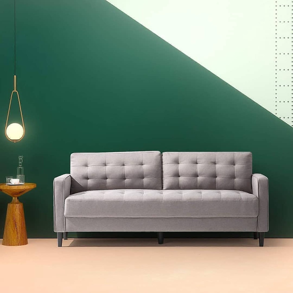 Sofa 2 Seater Desain Model Terbaru Full Bantal | Kursi Santai Kayu Jati | Produk Custom Furniture