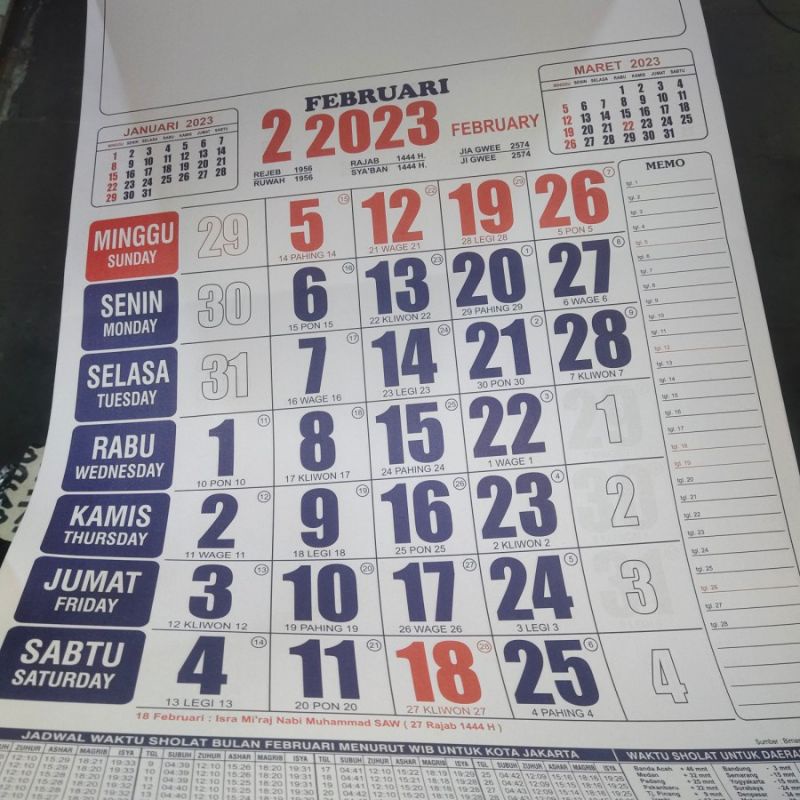 

(bisacod) Kalender 2023 Dinding Bulanan Lengkap Komplit Beserta Weton Jawa Jowo Angka Besar Jelas Tanggalan