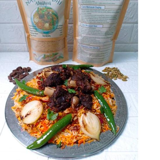

♧ Paket Nasi Mandhi instan "Almahyra" , memakai beras basmati berkualitas & bumbu rempah yang melimpah ♨