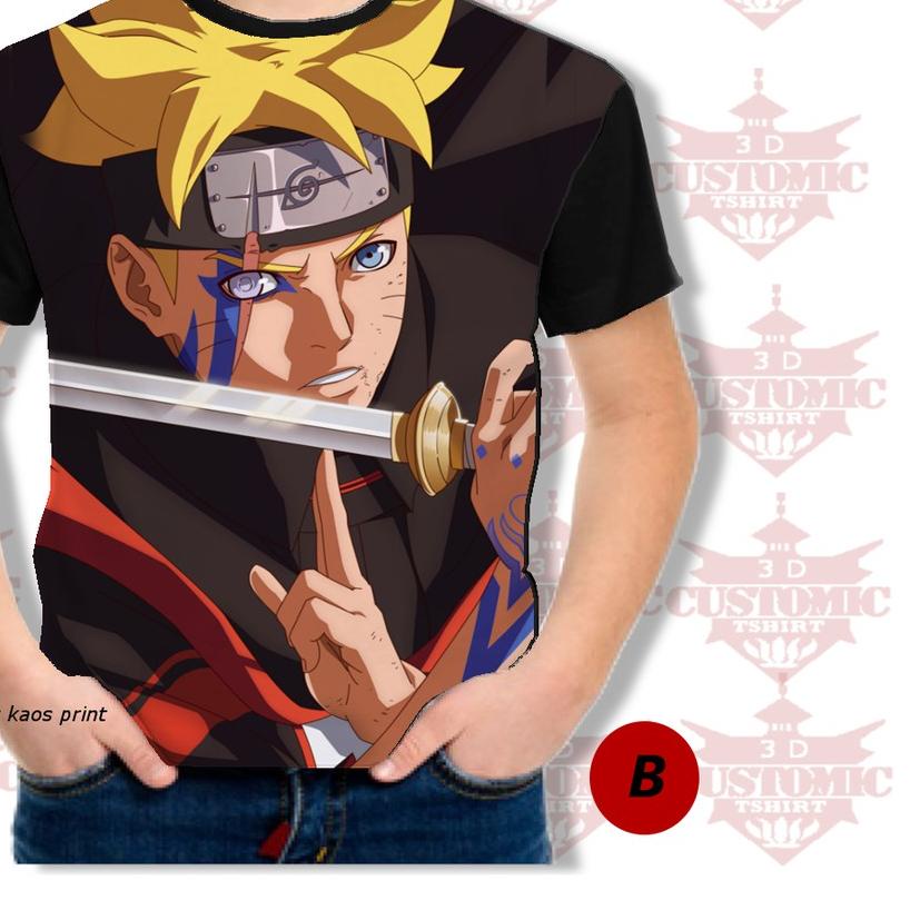 ➤ kaos anak 3d fullprint anime berkualitas naruto - boruto sword ♪
