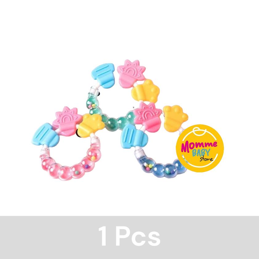 TEETHER RATTLE Genggam Bayi Mainan gigitan bayi bunyi kerincing Toet Toet