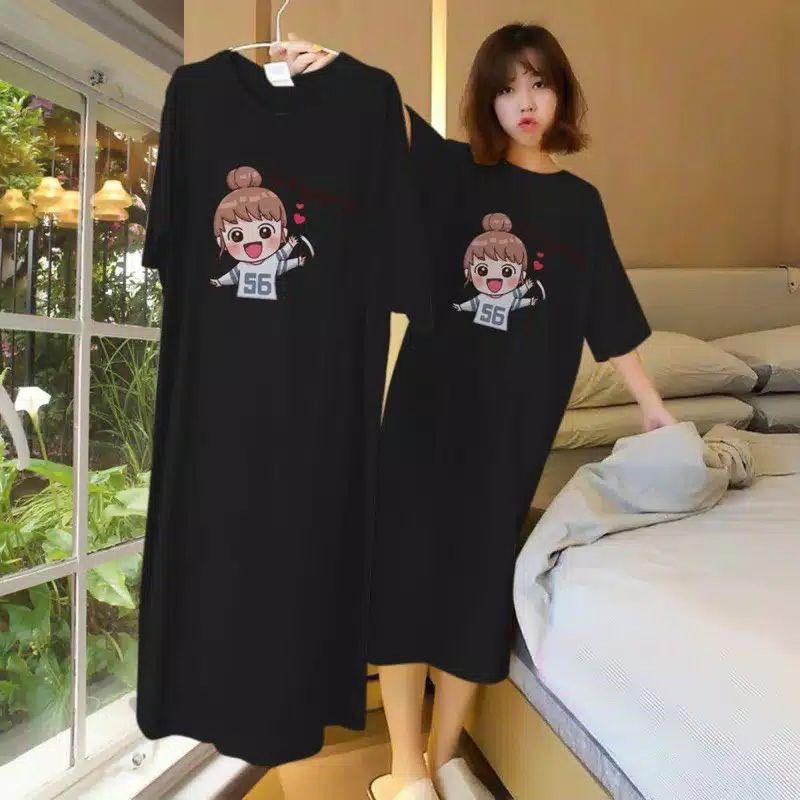 NUZ JAYA.Co Dress Annyeong Jumbo-Hitam