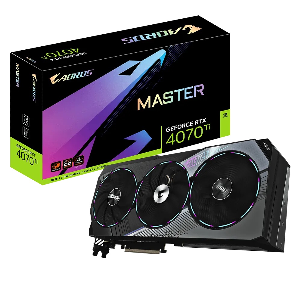 VGA GIGABYTE GeForce RTX 4070 Ti  AORUS MASTER 12G | RTX 4070Ti 12GB GV-N407TAORUS M-12GD