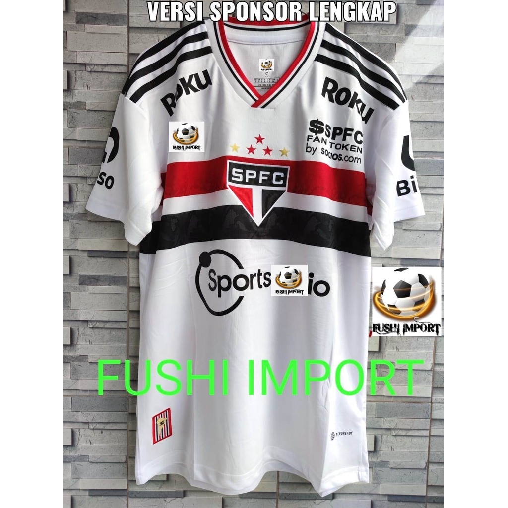 Jersey Baju Bola Sao Paulo Home 2022 2023 Grade Ori