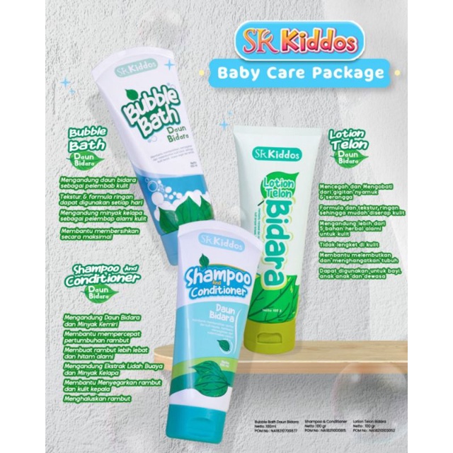 BUBBLE BATH DAUN BIDARA SR12 KIDDOS / SABUN MANDI ANAK / PERAWATAN KULIT BAYI