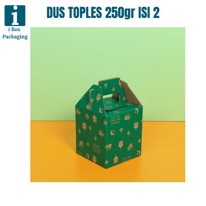

[ 10pcs ] Box Kardus Jinjing Toples 250gr Isi 2 Lebaran Packaging Hampers Parcel Idul Fitri Dus Kue Kering Ukuran 12x12x12cm