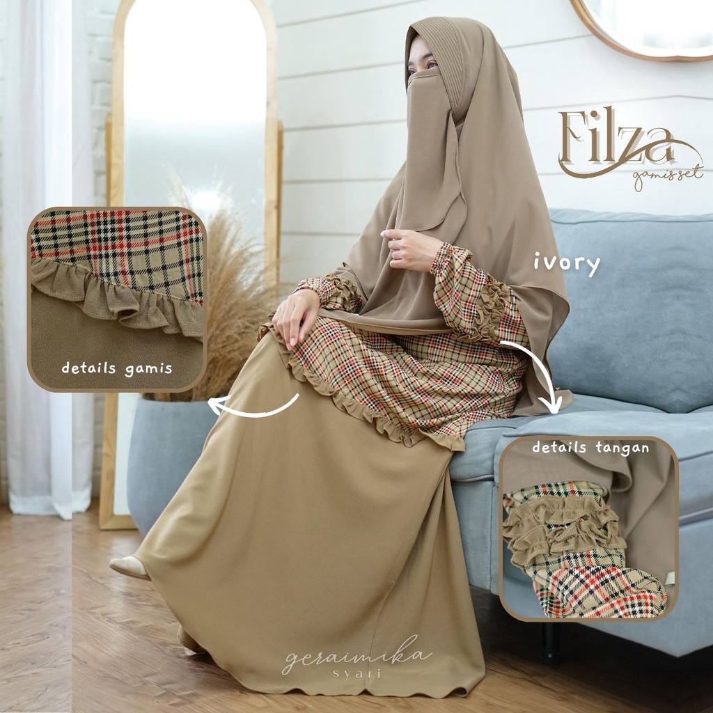Filza gamis set syari gerai mika