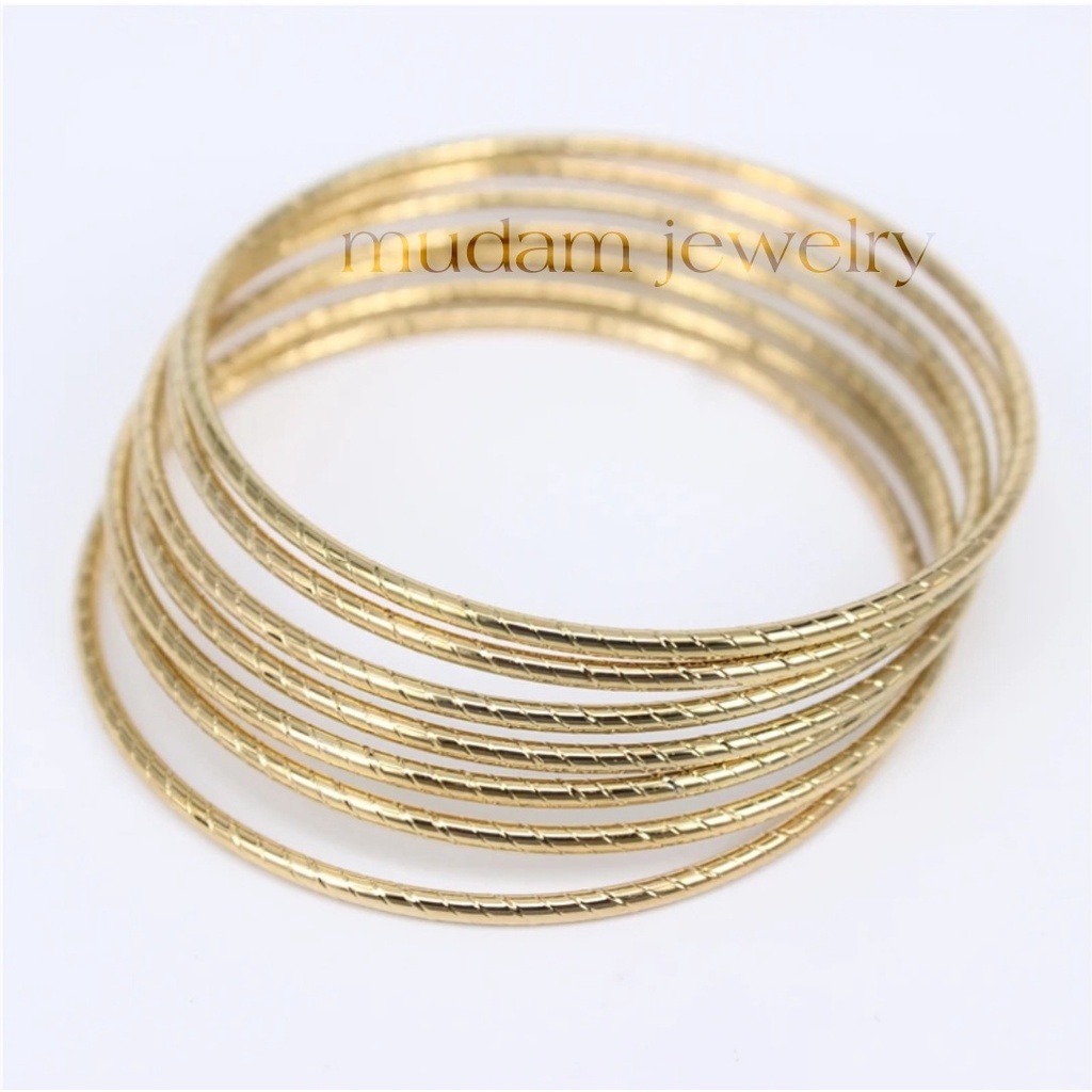 Gelang Keroncong Ulir Titanium 1 pcs, 2, pcs, 3 pcs dan 7 pcs