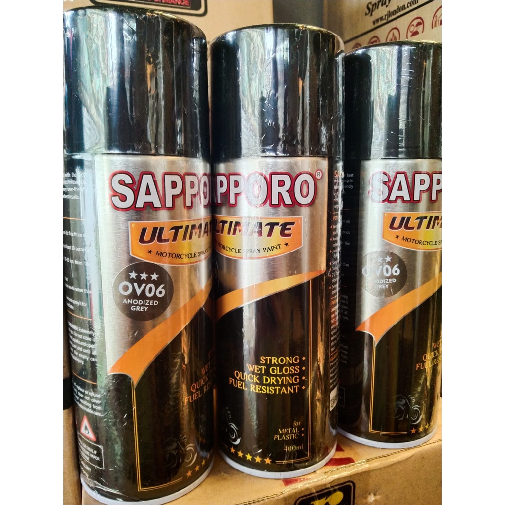 Baru Pilok Pilox Cat Semprot Sapporo Saporo Ultimate Ov06 Anodized Grey Silver Grey Velg Sapporo